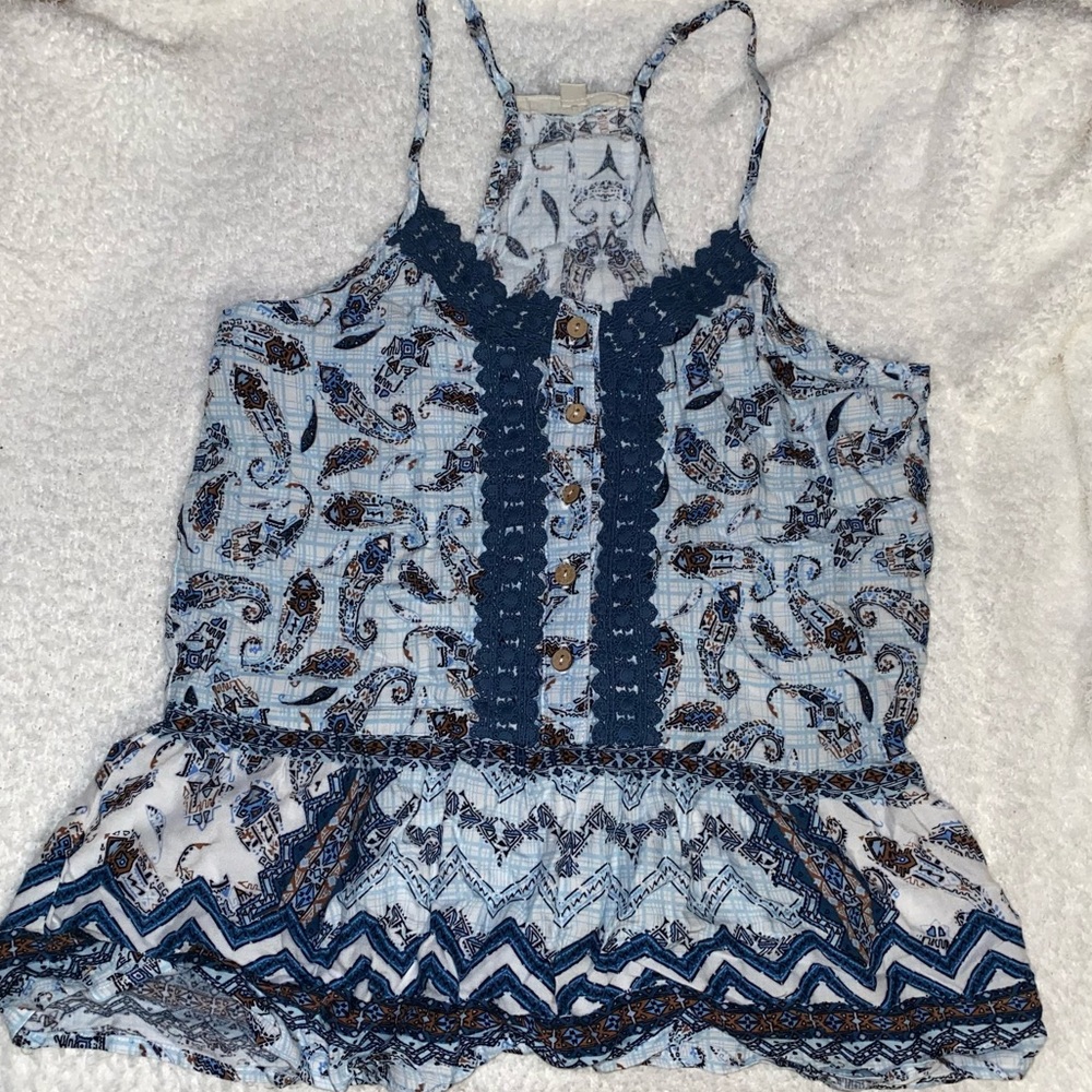 Loose Blue Blouse